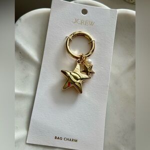 J.Crew Bag Charm Gold Star